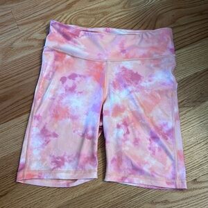 Gap High Rise Bike Shorts - Pink Tie Dye